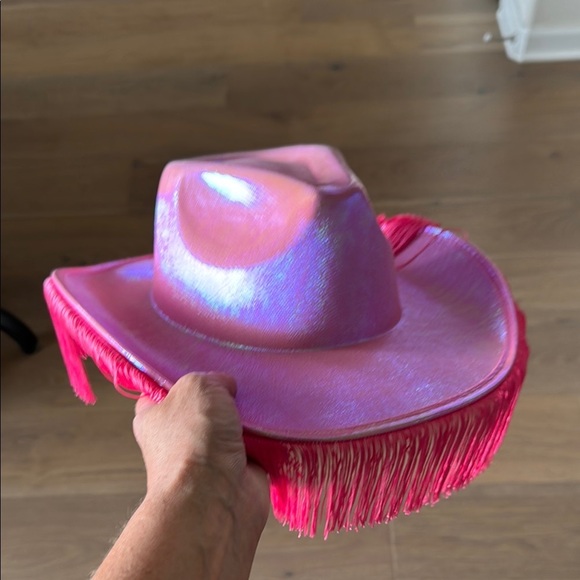 Vibrant Pink Western Hat with Fringe Trim main image 8
